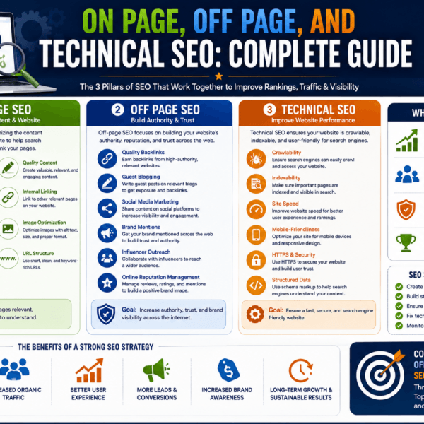 on page off page technical seo